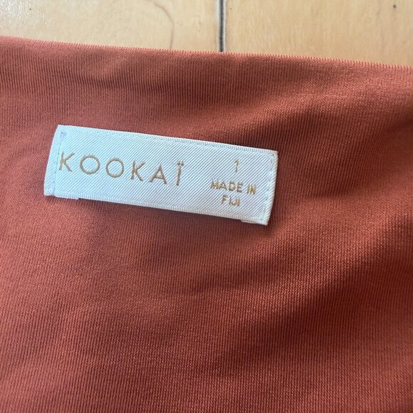 KOOKAI Australia Brown Orange Bralette Crop Top Knit Size 1 (Small) - Picture 6 of 7